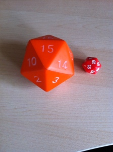 Two d20s. One for cats and one to choke infants with.